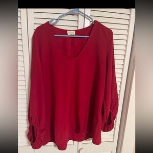1.4.3. Story by Line Up Deep Red Blouse